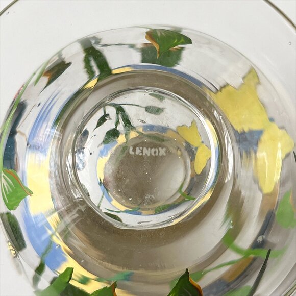 Vintage Lenox Butterfly Meadow Hand Painted Glass Vases Set of 3 - Picture 4 of 5